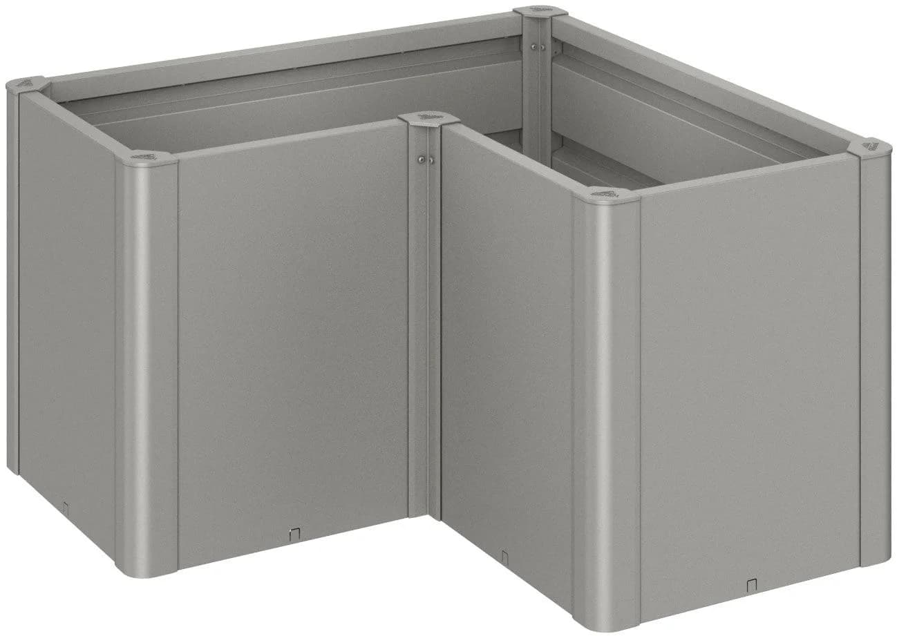 BioHort Hochbeet Belvedere L-Form Midi 1 Quarzgrau-Metallic