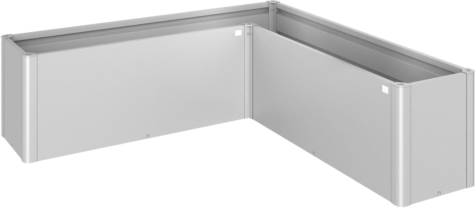 BioHort Hochbeet Belvedere L-Form Midi 2 Silber Metall