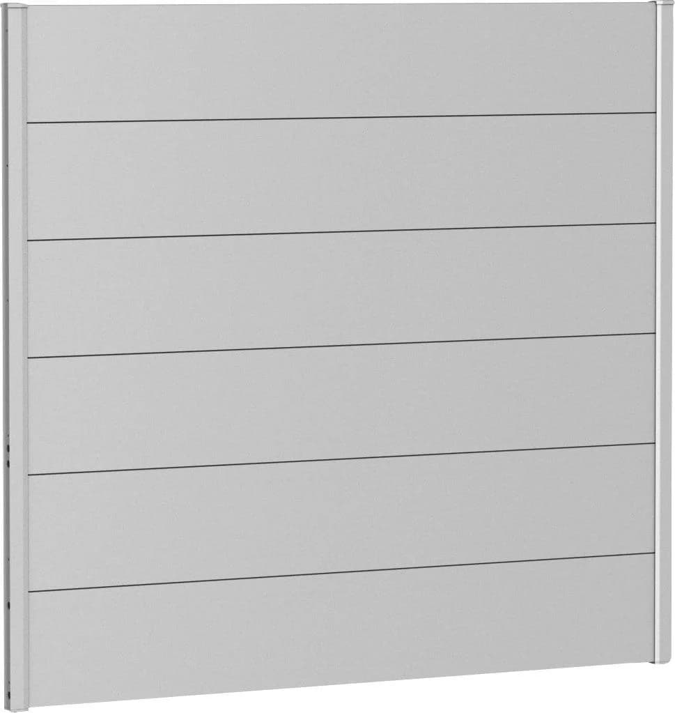 BioHort Sichtschutzelement Dunkler Metallic-Grau Stahlblech