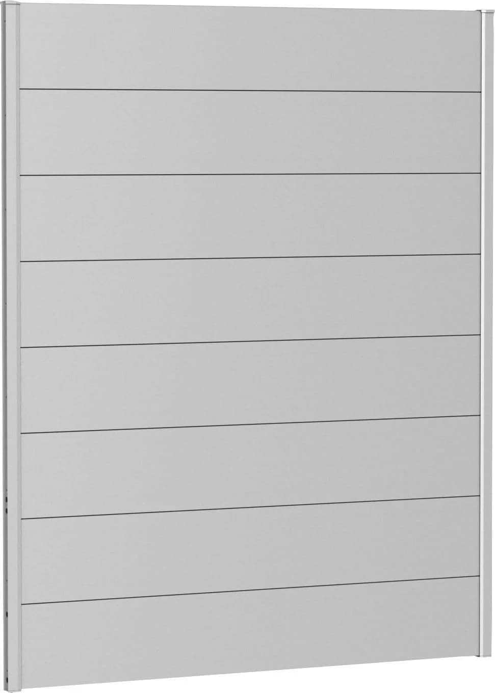 BioHort Sichtschutzelement Dunkler Metallic-Grau Stahlblech