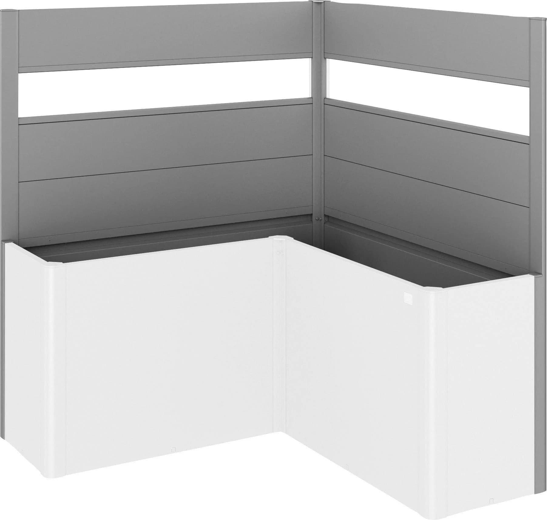 BioHort Sichtschutzelement Quarzgrau Metallic Stahlblech