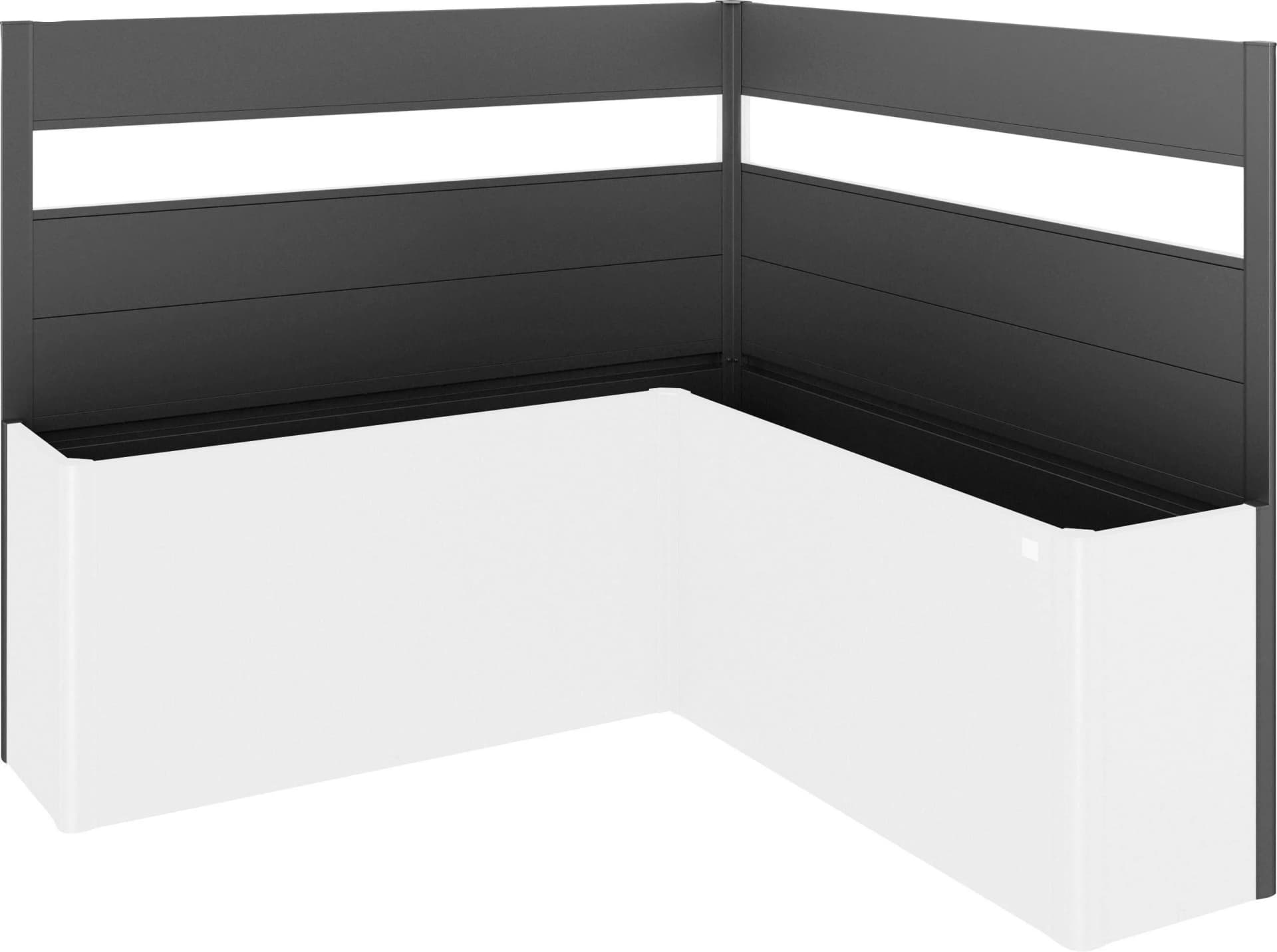 BioHort Sichtschutzelement Dunkelgrau Metallic Stahlblech