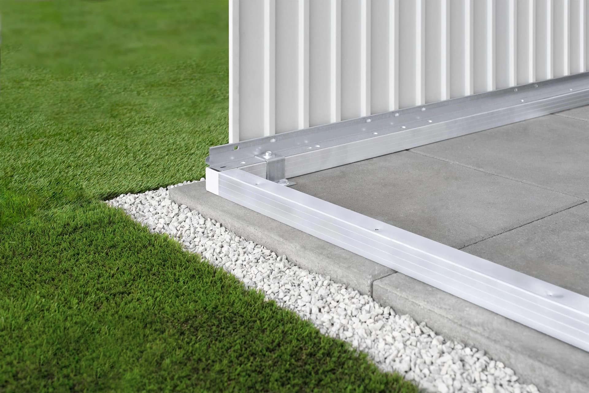 BioHort Gerätehaus-Fundamentrahmen für Europa Gr. 3 Silber Aluminium