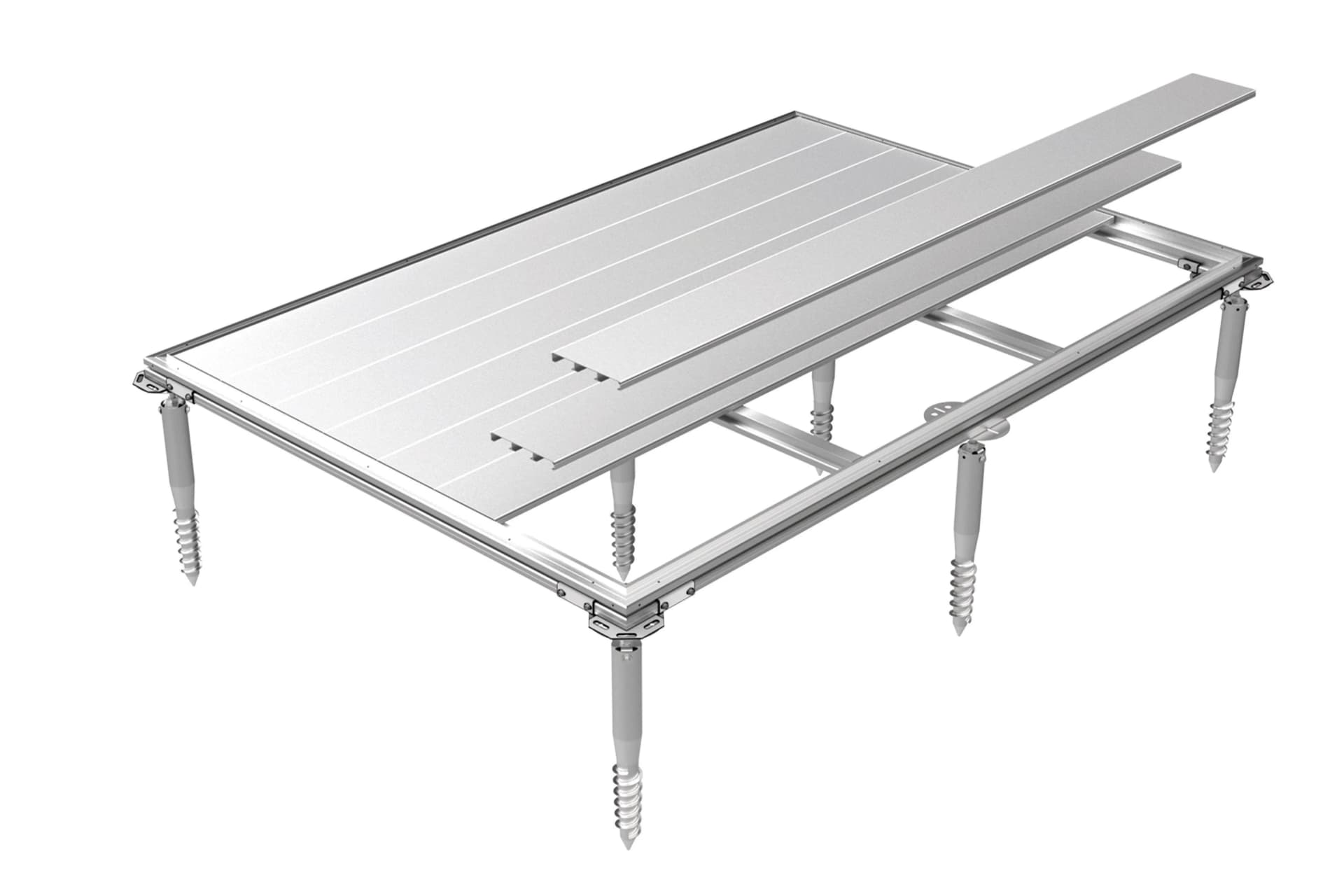 Gerätehaus-Fundamentrahmen BIOHORT SMARTBASE PLUS Aluminium