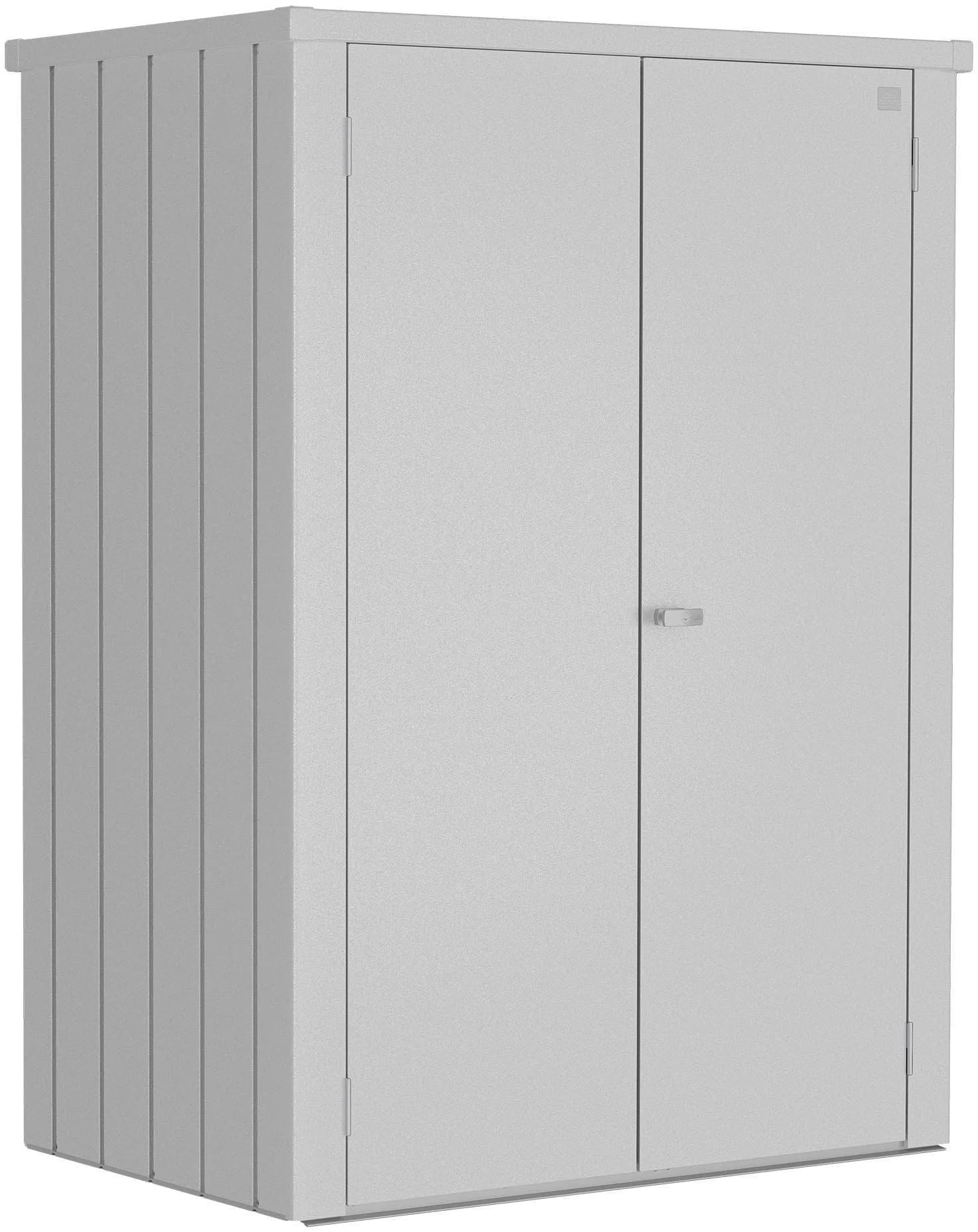 BioHort Terrassenschrank Romeo Gr. L high Silber Metall
