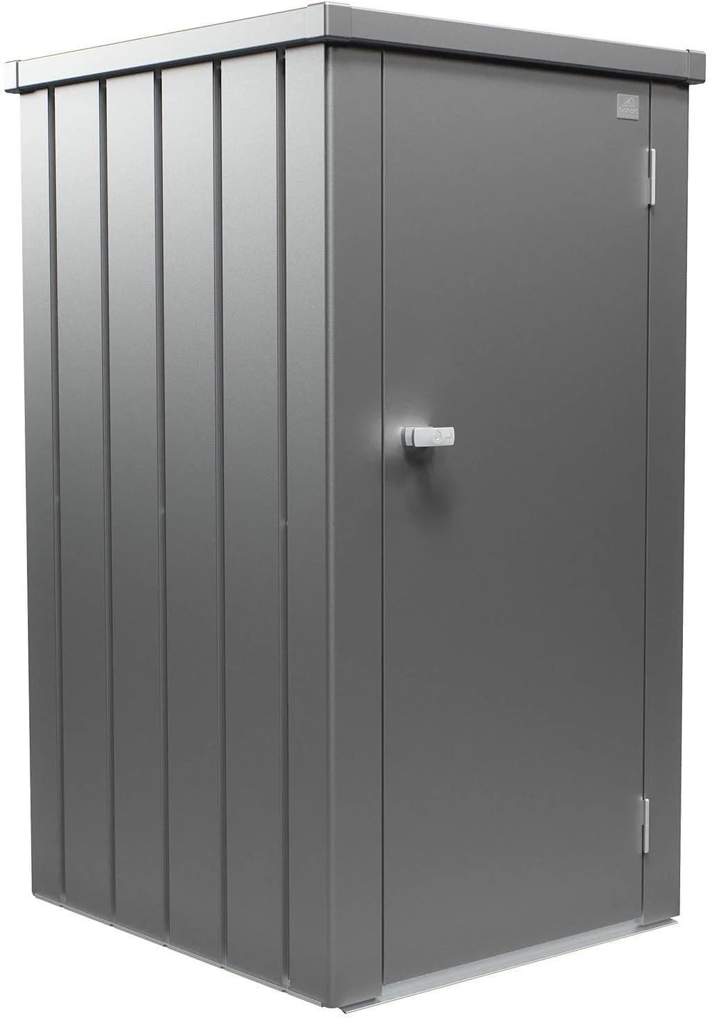 BioHort Mehrzweckschrank Julia Gr. L Quarzgrau Metallic Stahl