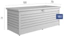 Biohort Aufbewahrungsbox Freizeitbox 180 Dunkelgrau Metallic Bild 3