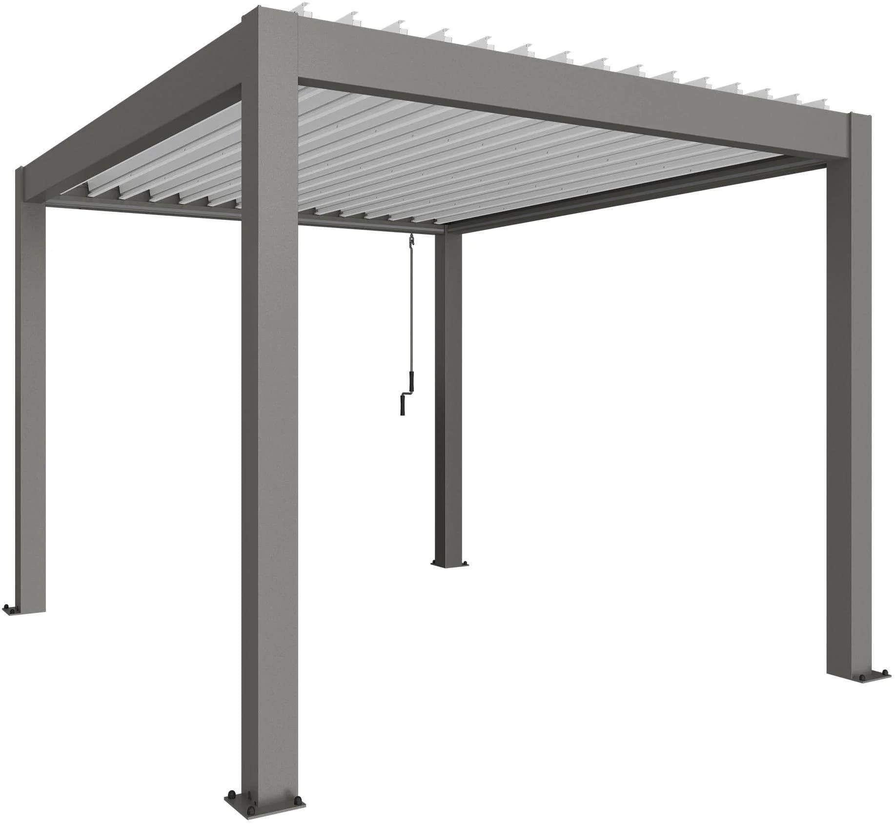 BioHort Pergola 3x3,5 Quarzgrau Metallic