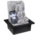 GLOBO LIGHTING Buddha Tischbrunnen LED Kunststoff Grau Bild 2