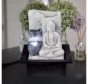 GLOBO LIGHTING Buddha Tischbrunnen LED Kunststoff Grau Bild 5