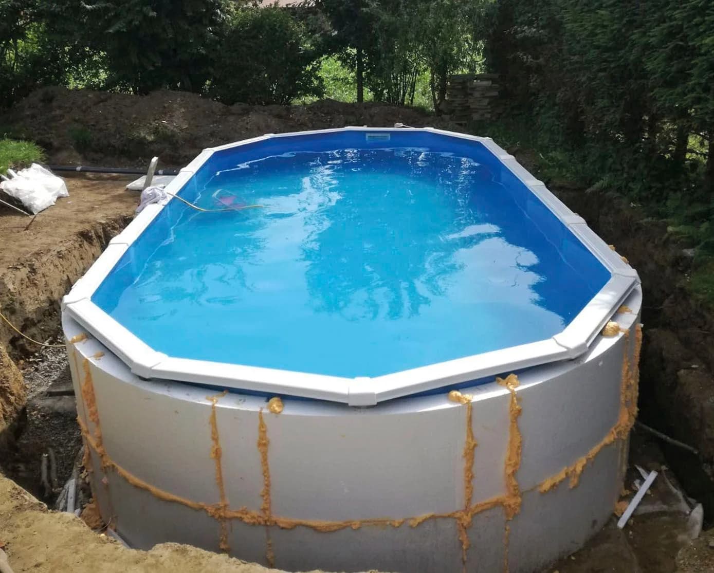 Poolwandisolierung aus Polystyrol