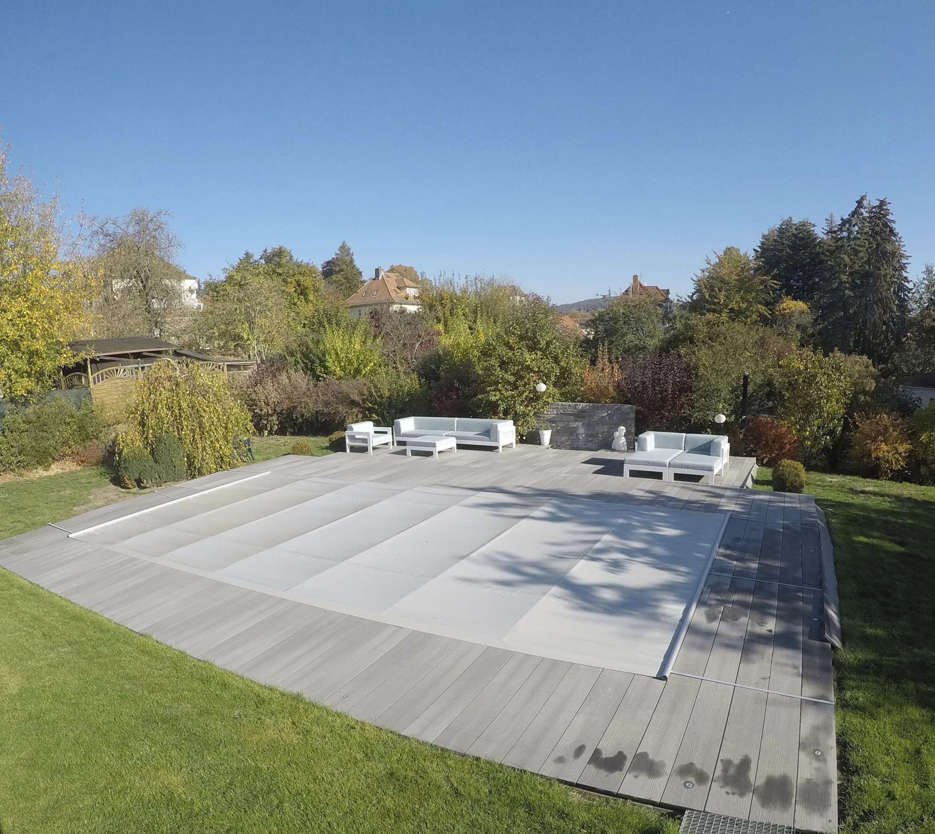 Pool-Abdeckplane KWAD FLEX für Pools 8,0 x 4,0 m Beige PVC