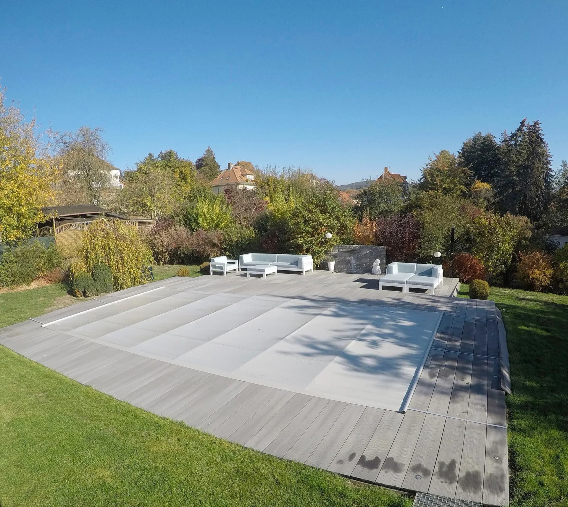 KWAD Pool-Abdeckplane FLEX Grau PVC für Rechteckpools