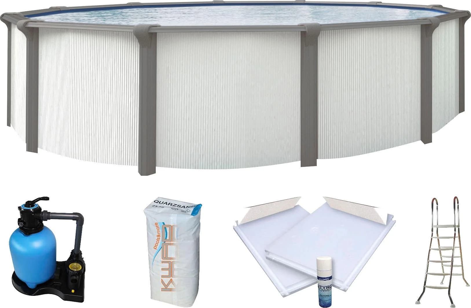Premium Rundpool aus Stahlwand und Edelstahl