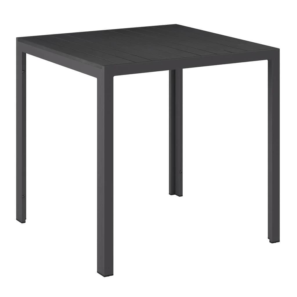 Ambia Garden Gartentisch Schwarz Quadratisch