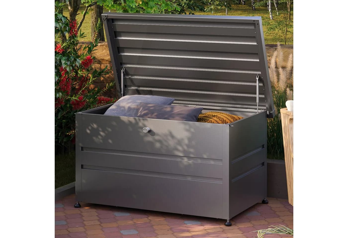 GFP Primeyard Gartenbox DAVID Metall Anthrazit Wetterfest - Bild 4