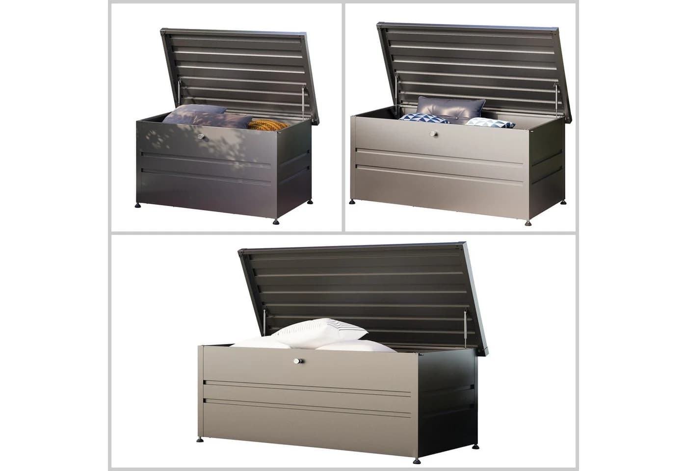 GFP Primeyard Gartenbox DAVID Metall Anthrazit Wetterfest - Bild 5