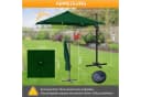 Clanmacy Ampelschirm Marktschirm Wasserdicht Beschichtung 360° Schwenkbar Kurbelmechanik Bild 1