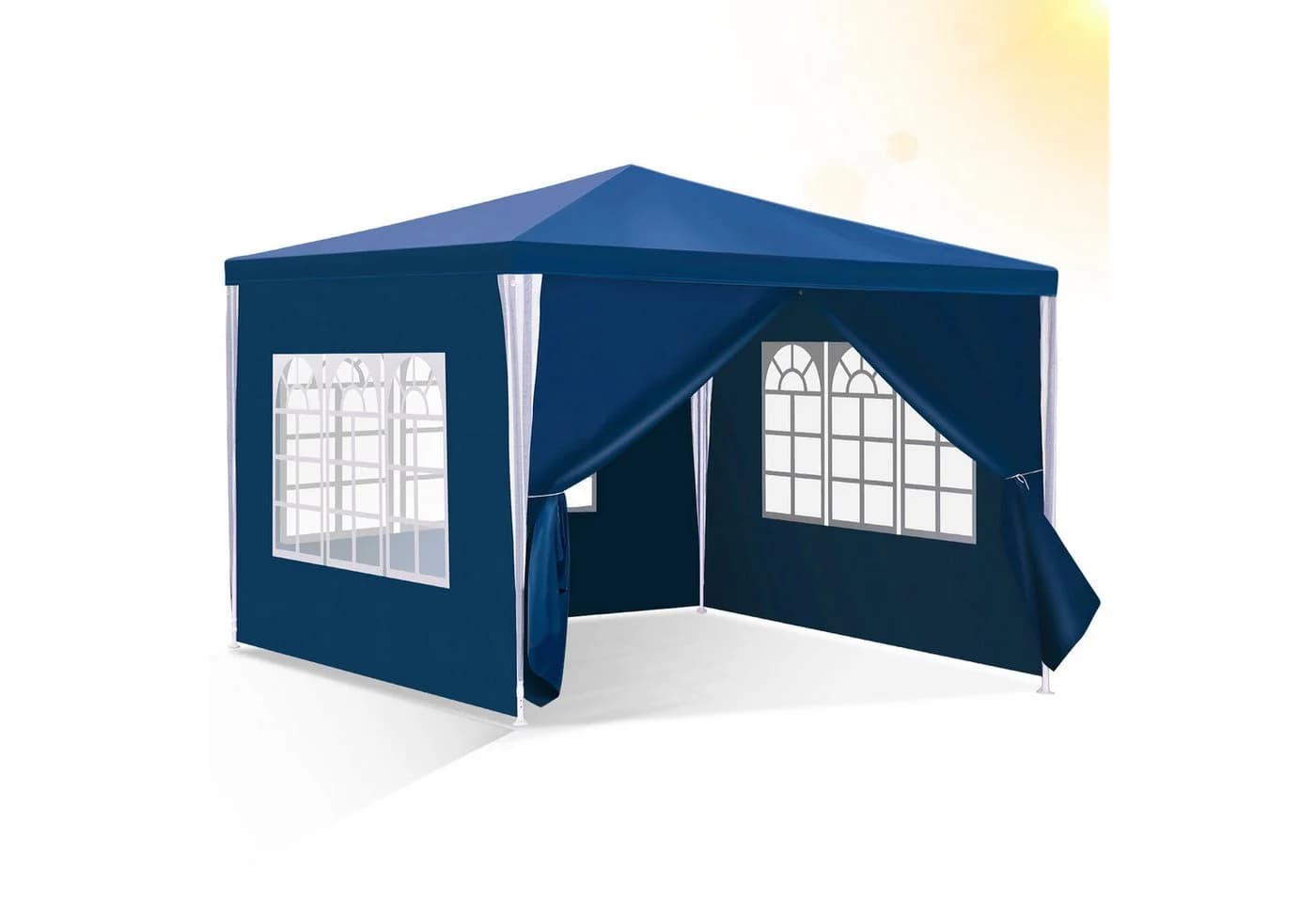 Clanmacy Pavillon Partyzelt Wasserdicht mit Fenster 3x3m/3x6m - Bild 2