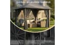 GUNJI Pavillon 3,3x3,3m Wasserdicht Grau Schwarz Gartenpavillon Bild 1