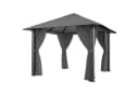 GUNJI Pavillon 3,3x3,3m Wasserdicht Grau Schwarz Gartenpavillon Bild 3