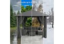 GUNJI Pavillon 3,3x3,3m Wasserdicht Grau Schwarz Gartenpavillon Bild 5