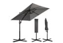 GUNJI Sonnenschirm 270/330 cm Grau Metall UV Schutz 50+ 360° drehbar Bild 1