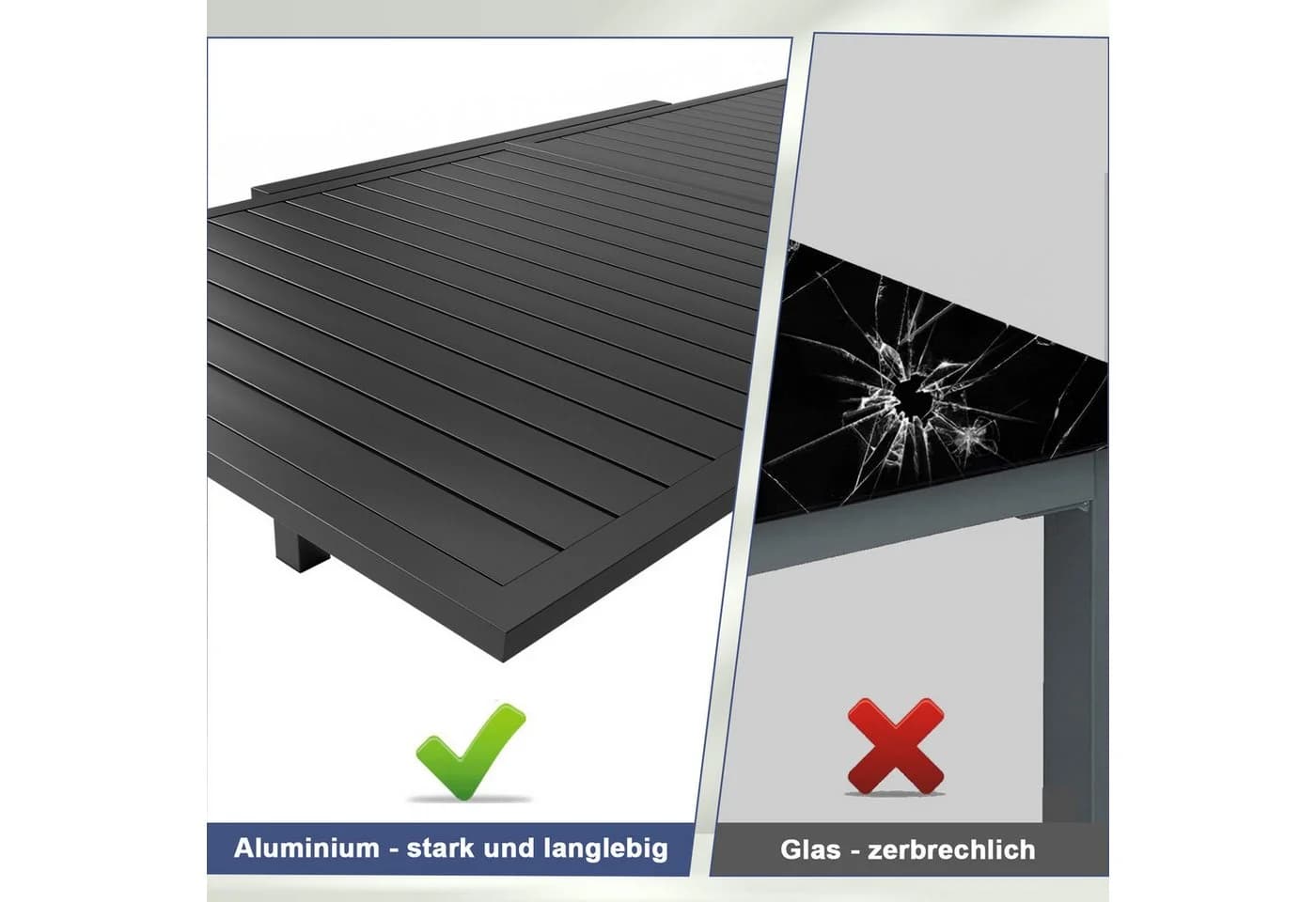 HOMALL Gartentisch Aluminium Ausziehtisch Gartenstuhl - Bild 4