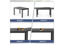 HOMALL Gartentisch Aluminium Ausziehtisch Gartenstuhl Bild 5