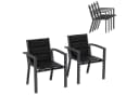 Furnicopia Gartenstuhl Set 4 Stk. Aluminium Grau Tecslin Bild 2