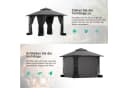 GUNJI Pavillon 3x3m Gartenpavillon mit Blumenkasten Bild 5