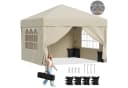GUNJI Faltpavillon Pop Up Partyzelt Beige/Grau/Blau wasserdicht Bild 2