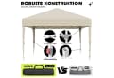 GUNJI Faltpavillon Pop Up Partyzelt Beige/Grau/Blau wasserdicht Bild 3