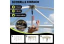GUNJI Faltpavillon Pop Up Partyzelt Beige/Grau/Blau wasserdicht Bild 4