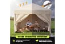 GUNJI Faltpavillon Pop Up Partyzelt Beige/Grau/Blau wasserdicht Bild 5