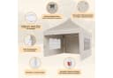 GUNJI Faltpavillon 3x3m Beige UV50+ höhenverstellbar Bild 3