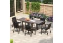 HOMALL Aluminium Gartentisch Ausziehbar Braun Bild 1