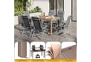 HOMALL Aluminium Gartentisch Ausziehbar Braun Bild 5