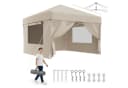 GUNJI Pavillon 3x3/3x6m Beige mit Insektenschutz und UV-Schutz Bild 2