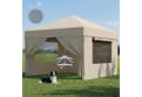 HOMALL Faltpavillon 3x3/3x6 m Gartenpavillon Pop Up Pavillon Beige Bild 2