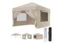 HOMALL Faltpavillon 3x3/3x6 m Gartenpavillon Pop Up Pavillon Beige Bild 4
