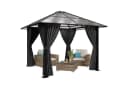 GUNJI Pavillon 3x3/3x4m Gartenpavillon mit LED-Beleuchtung Bild 1