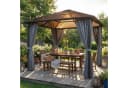 GUNJI Pavillon 3x3/3x4m Gartenpavillon mit LED-Beleuchtung Bild 3
