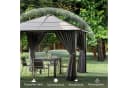 GUNJI Pavillon 3x3/3x4m Gartenpavillon mit LED-Beleuchtung Bild 5