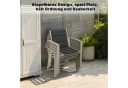 HOMALL Gartenstuhl Stapelbar Aluminium Braun Bild 4
