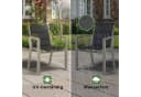 HOMALL Gartenstuhl Stapelbar Aluminium Braun Bild 5