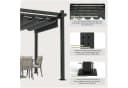 GUNJI Aluminium Pergola mit Magnetbefestigung Grau UV-Schutz Bild 5