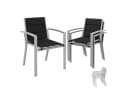 GUNJI Gartenstuhl-Set Stapelbar Aluminium Ausziehbarer Tisch Bild 2