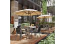 GUNJI Gartenstuhl-Set Stapelbar Aluminium Ausziehbarer Tisch Bild 5