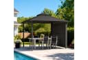 HOMALL Pavillon Extend Grillpavillon Grau mit ausklappbarer Seitenveranda Bild 4
